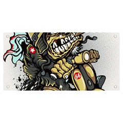 Scooter-motorcycle-boot-cartoon-vector Banner And Sign 6  X 3  by 99art