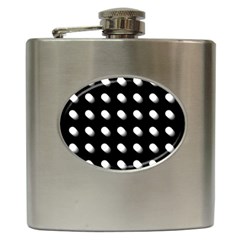 Background Dots Circles Graphic Hip Flask (6 Oz) by Ndabl3x