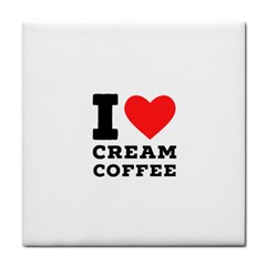 I Love Cream Coffee Tile Coaster by ilovewhateva