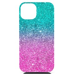 Pink And Turquoise Glitter Iphone 14 Black Uv Print Case