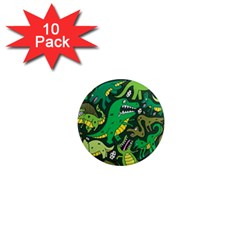 Dino Kawaii 1  Mini Magnet (10 Pack)  by Wav3s