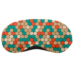 Multicolored Honeycomb Colorful Abstract Geometry Sleeping Mask by Vaneshop