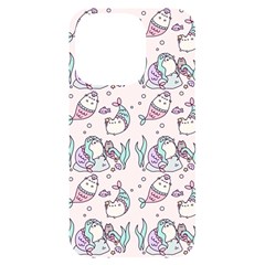 Cartoon Cat Cute Animal Design Drawing Illustration Kawaii Iphone 14 Pro Black Uv Print Case by Grandong