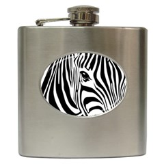 Animal Cute Pattern Art Zebra Hip Flask (6 Oz) by Amaryn4rt