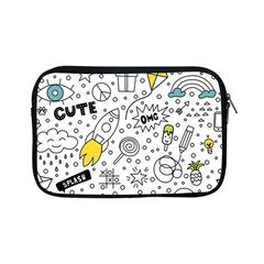 Set-cute-colorful-doodle-hand-drawing Apple Ipad Mini Zipper Cases by uniart180623