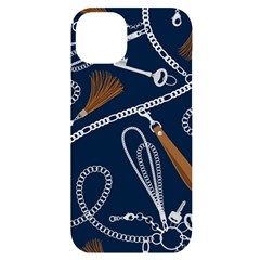 Chains-seamless-pattern Iphone 14 Plus Black Uv Print Case