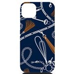 Chains-seamless-pattern iPhone 14 Plus Black UV Print Case Front