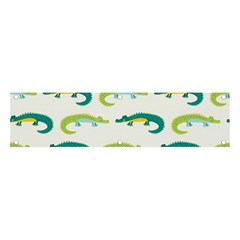 Cute-cartoon-alligator-kids-seamless-pattern-with-green-nahd-drawn-crocodiles Banner And Sign 4  X 1  by uniart180623