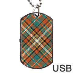 Tartan-scotland-seamless-plaid-pattern-vector-retro-background-fabric-vintage-check-color-square-geo Dog Tag Usb Flash (two Sides) by uniart180623