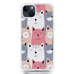 Cute Seamless Pattern With Cats iPhone 14 Plus TPU UV Print Case Front