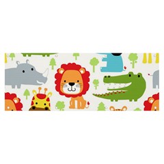 Seamless-pattern-vector-with-animals-cartoon Banner And Sign 8  X 3  by uniart180623