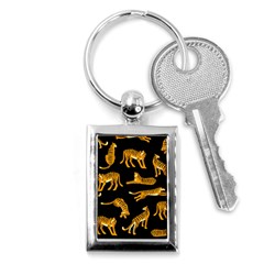 Seamless-exotic-pattern-with-tigers Key Chain (rectangle) by uniart180623