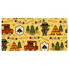 Seamless-pattern-funny-ranger-cartoon Banner And Sign 8  X 4  by uniart180623