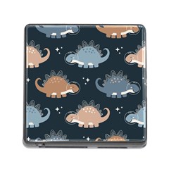 Dino Art Pattern Design Wallpaper Background Memory Card Reader (square 5 Slot) by uniart180623