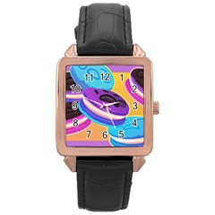 Cookies Chocolate Cookies Sweets Snacks Baked Goods Food Rose Gold Leather Watch  by uniart180623