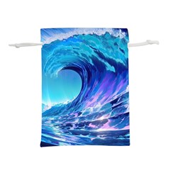 Tsunami Tidal Wave Ocean Waves Sea Nature Water Blue Lightweight Drawstring Pouch (s)