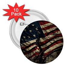 Flag Usa American Flag 2 25  Buttons (10 Pack)  by uniart180623