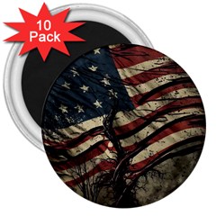 Flag Usa American Flag 3  Magnets (10 Pack)  by uniart180623