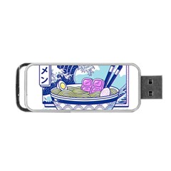 Ramen Kanji Vaporwave Artwork Minimalism Portable Usb Flash (two Sides) by Bangk1t