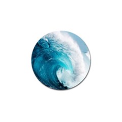 Tsunami Big Blue Wave Ocean Waves Water Golf Ball Marker by uniart180623