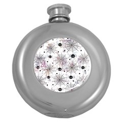 Creepy Spider Round Hip Flask (5 Oz) by uniart180623