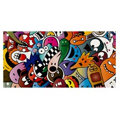 Cartoon Explosion Cartoon Characters Funny Banner And Sign 6  X 3  by uniart180623