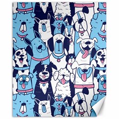 Dogs Seamless Pattern Canvas 16  X 20  by Simbadda