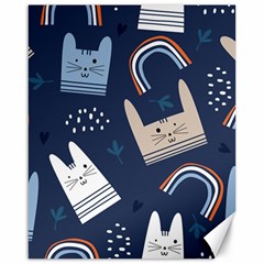 Colorful-cute-cats-seamless-pattern Canvas 16  X 20  by Simbadda