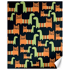 Seamless-pattern-with-cats Canvas 16  X 20  by Simbadda