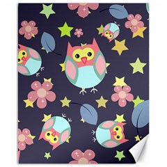 Owl-stars-pattern-background Canvas 16  X 20  by Simbadda