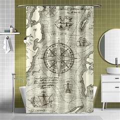 Vintage World Map Antique Shower Curtain 48  X 72  (small)  by Proyonanggan