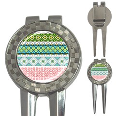 Ukraine Ornament Pattern Symbolism Geometric 3-in-1 Golf Divots by pakminggu