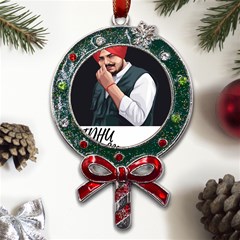 Moosewala Metal X mas Lollipop With Crystal Ornament by Mayank