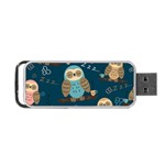 Seamless-pattern-owls-dreaming Portable USB Flash (Two Sides) Front