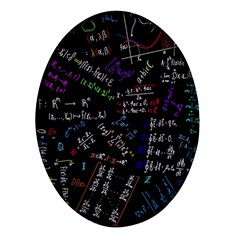 Mathematics  Physics Maths Math Pattern Oval Glass Fridge Magnet (4 Pack)