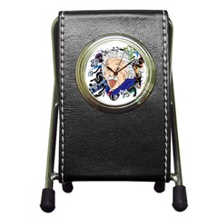 Albert Einstein Physicist Pen Holder Desk Clock by Cowasu