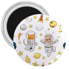 Astronaut-dog-cat-clip-art-kitten 3  Magnets by Sarkoni