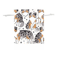 Australian Shepherd Dog T- Shirt Australian Shepherd Dog Illustration T- Shirt Lightweight Drawstring Pouch (l) by hizuto