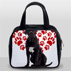 Cane Corso Gifts T- Shirt Cool Cane Corso Valentine Heart Paw Cane Corso Dog Lover Valentine Costume Yoga Reflexion Pose T- Shirtyoga Reflexion Pose T- Shirt Classic Handbag (two Sides) by hizuto