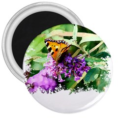 Butterfly T- Shirt Butterfly & Buddleia T- Shirt 3  Magnets by JamesGoode