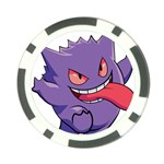 Purple Funny Monster Poker Chip Card Guard Front