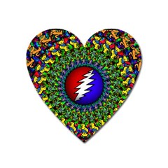 Grateful Dead Heart Magnet by Sarkoni