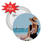 Rest By The Sea 2.25  Buttons (10 pack)  Front