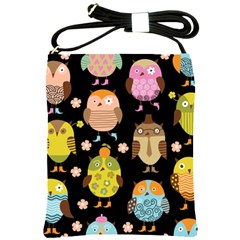 Cute Owls Pattern Shoulder Sling Bag by Ket1n9