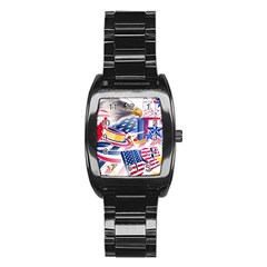 Independence Day United States Of America Stainless Steel Barrel Watch by Ket1n9