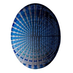 Data-computer-internet-online Oval Glass Fridge Magnet (4 Pack)