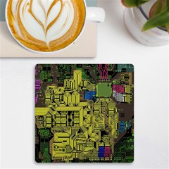 Technology Circuit Board Uv Print Square Tile Coaster  by Ket1n9