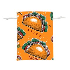 Seamless-pattern-with-taco Lightweight Drawstring Pouch (l) by Ket1n9