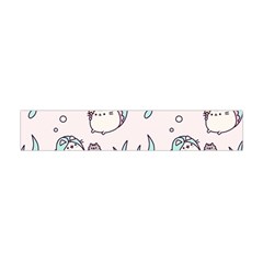 Cartoon Cat Cute Animal Design Drawing Illustration Kawaii Premium Plush Fleece Scarf (mini) by Grandong