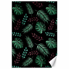 Tropical Leaves Pattern Canvas 12  X 18  by Amaryn4rt